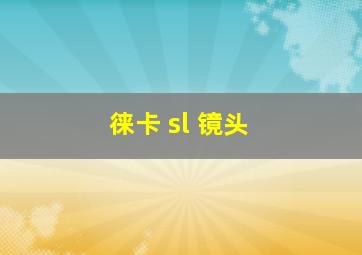 徕卡 sl 镜头